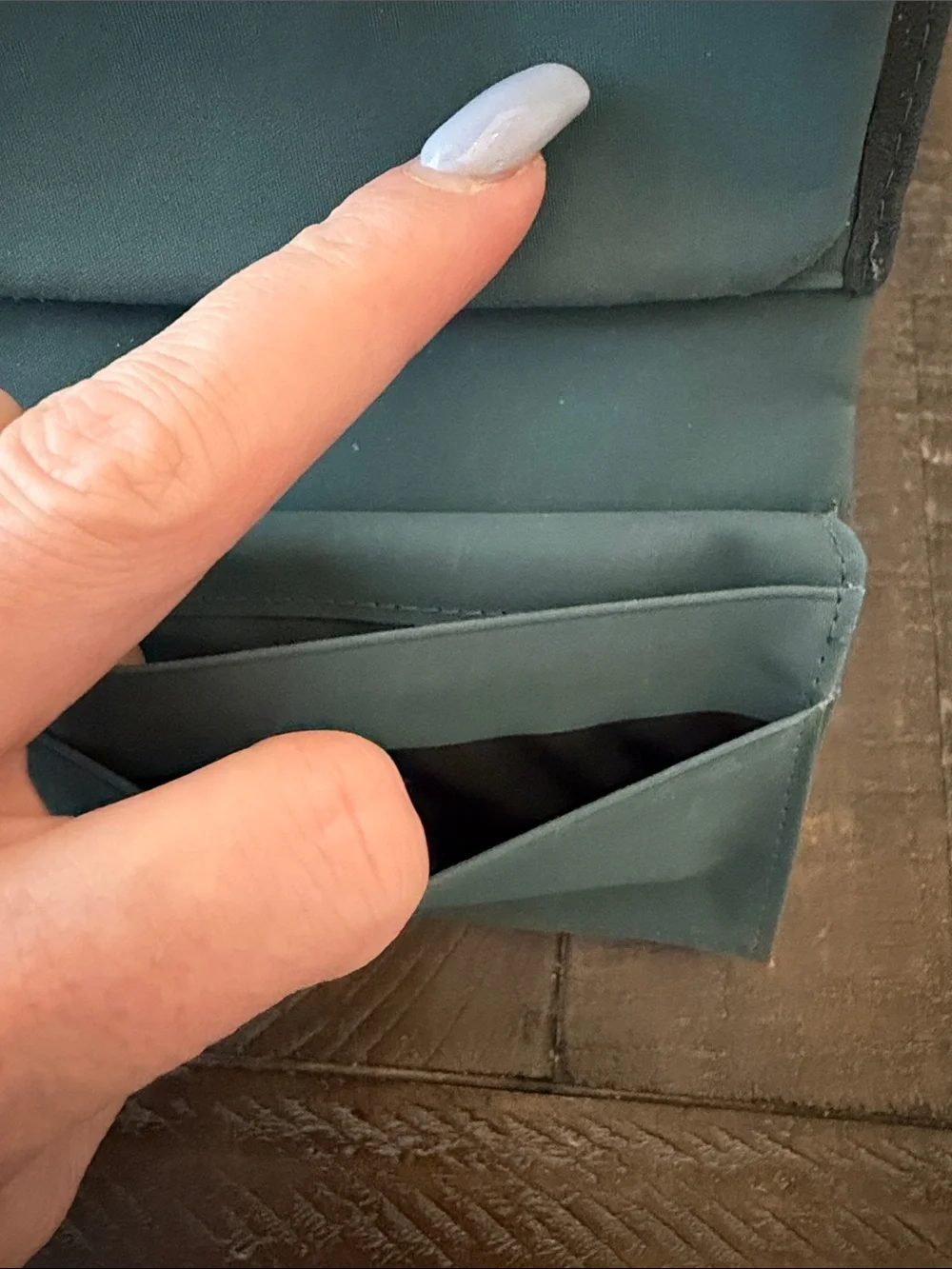 Buxton Options Pale Blue Leather Snap Wallet